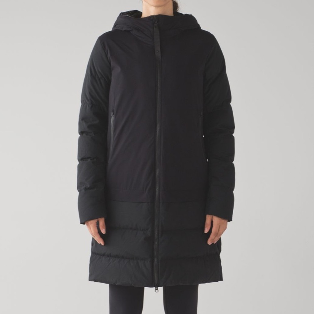 Lululemon Cold As Fluff Parka Black Size 6 Hooded Down Winter Coat